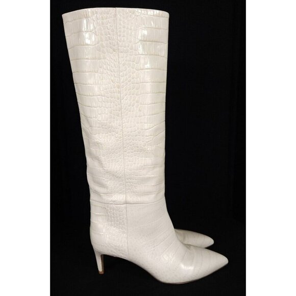 Paris Texas 60 Tall Boots 42 US 12 Womens Off-White Croc $965 - Picture 6 of 15